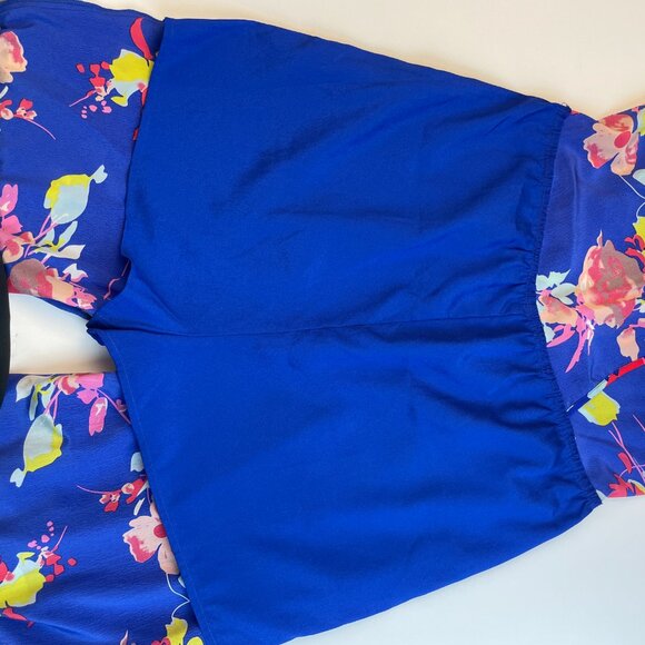 NWT Yumi Kim Floral Halter Wide Leg Jumpsuit in Royal Blue, Size - Picture 5 of 9